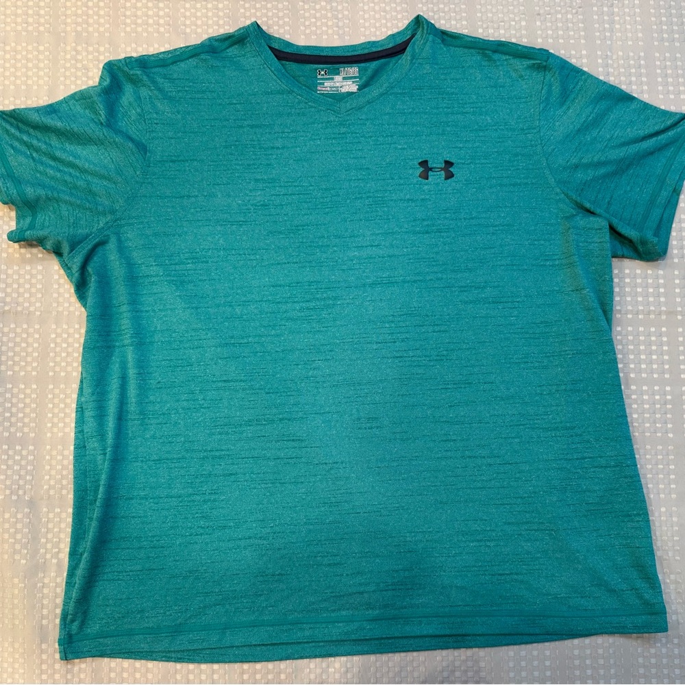Under Armour Heat Gear Loose Teal Tee XL